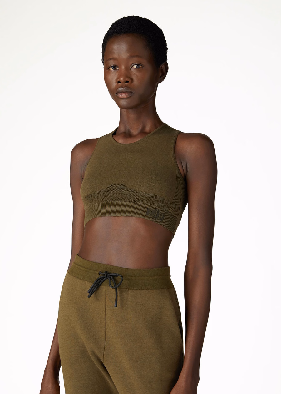 Lagorai zijden bralette met boerenkoolprint