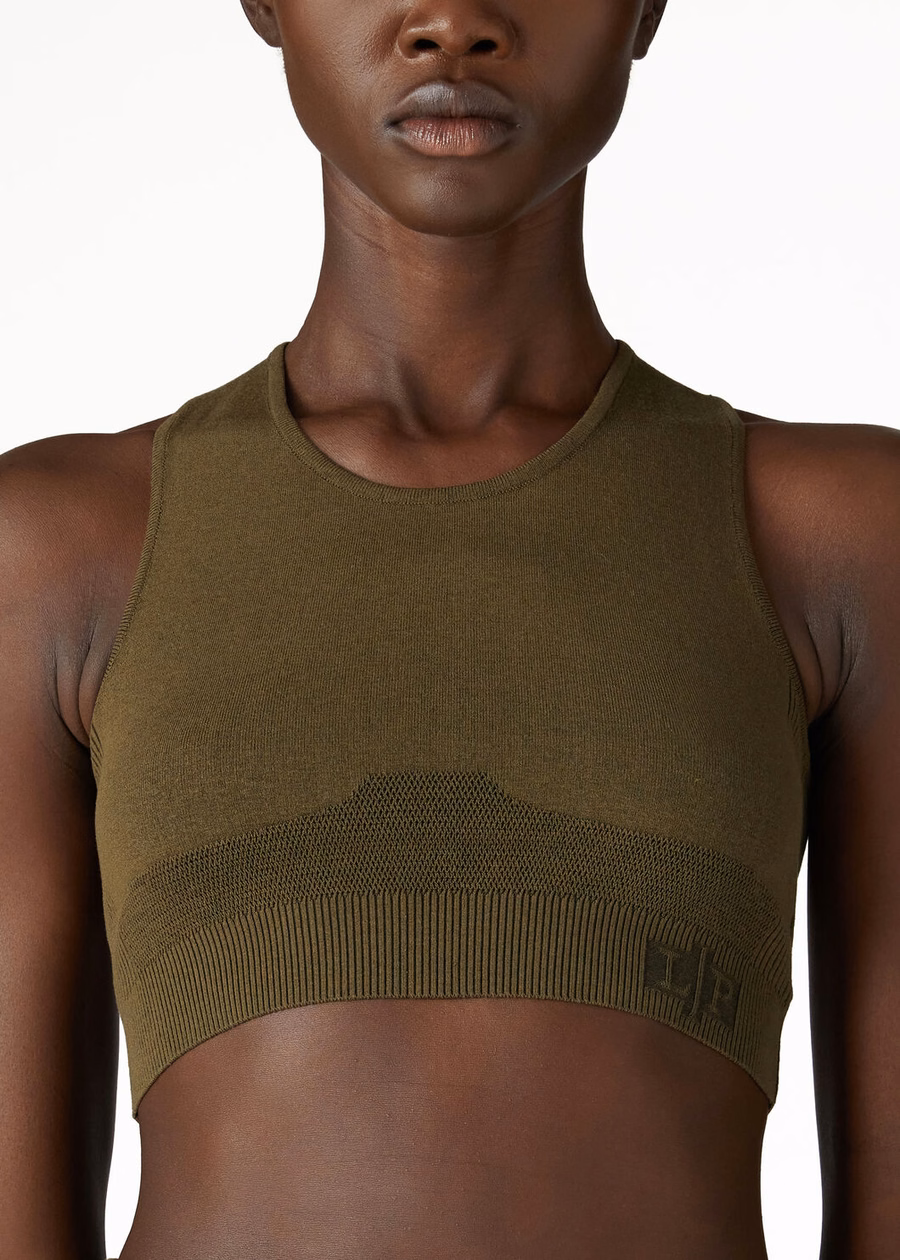 Lagorai zijden bralette met boerenkoolprint