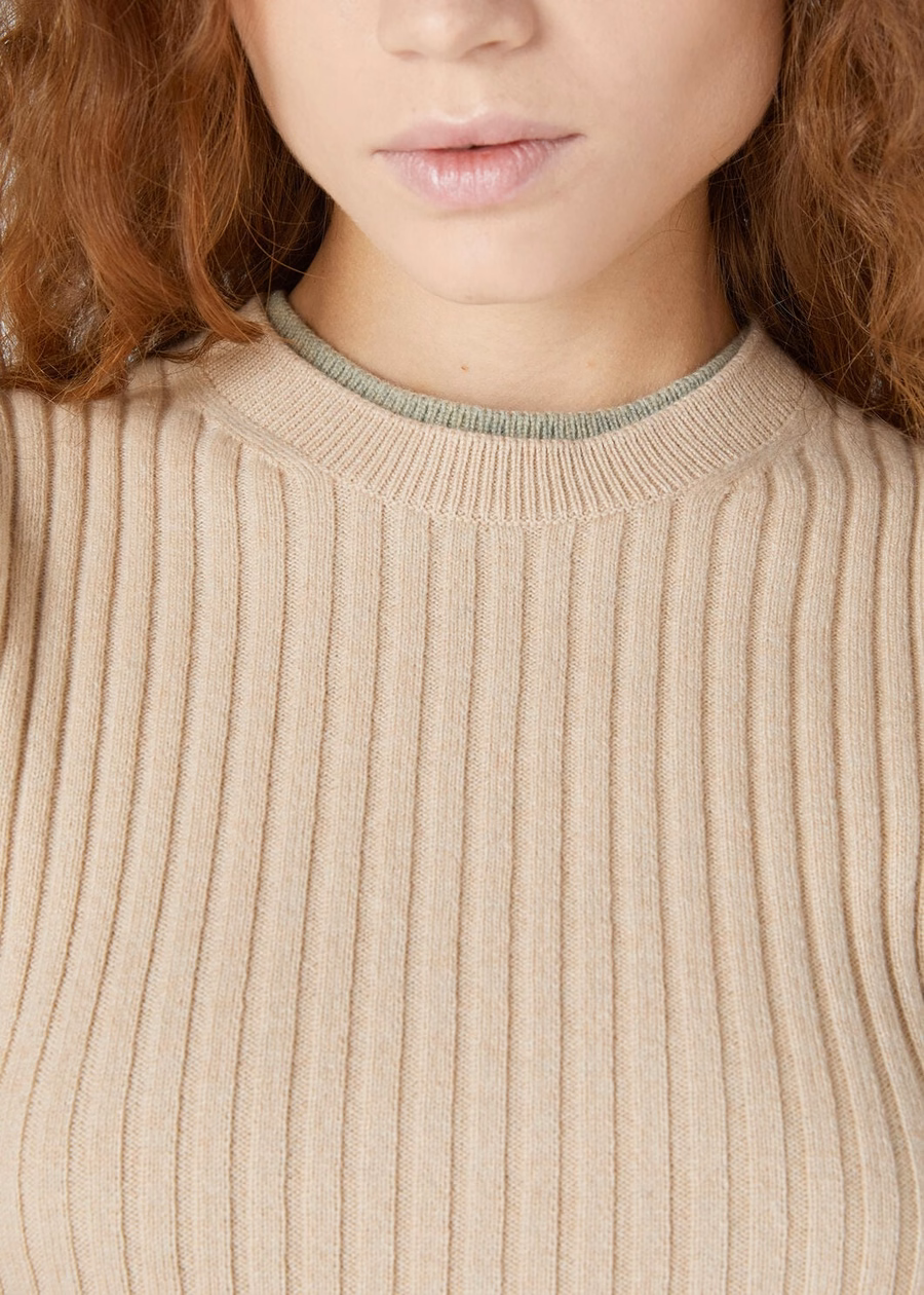 Lago Sirio Crewneck Baby Cashmere Sos Susan Mel Natuurlijk geverfd