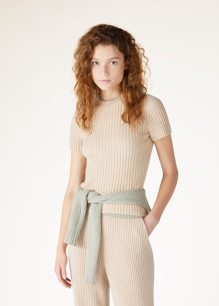 Lago Sirio Crewneck Baby Cashmere Sos Susan Mel Natuurlijk geverfd
