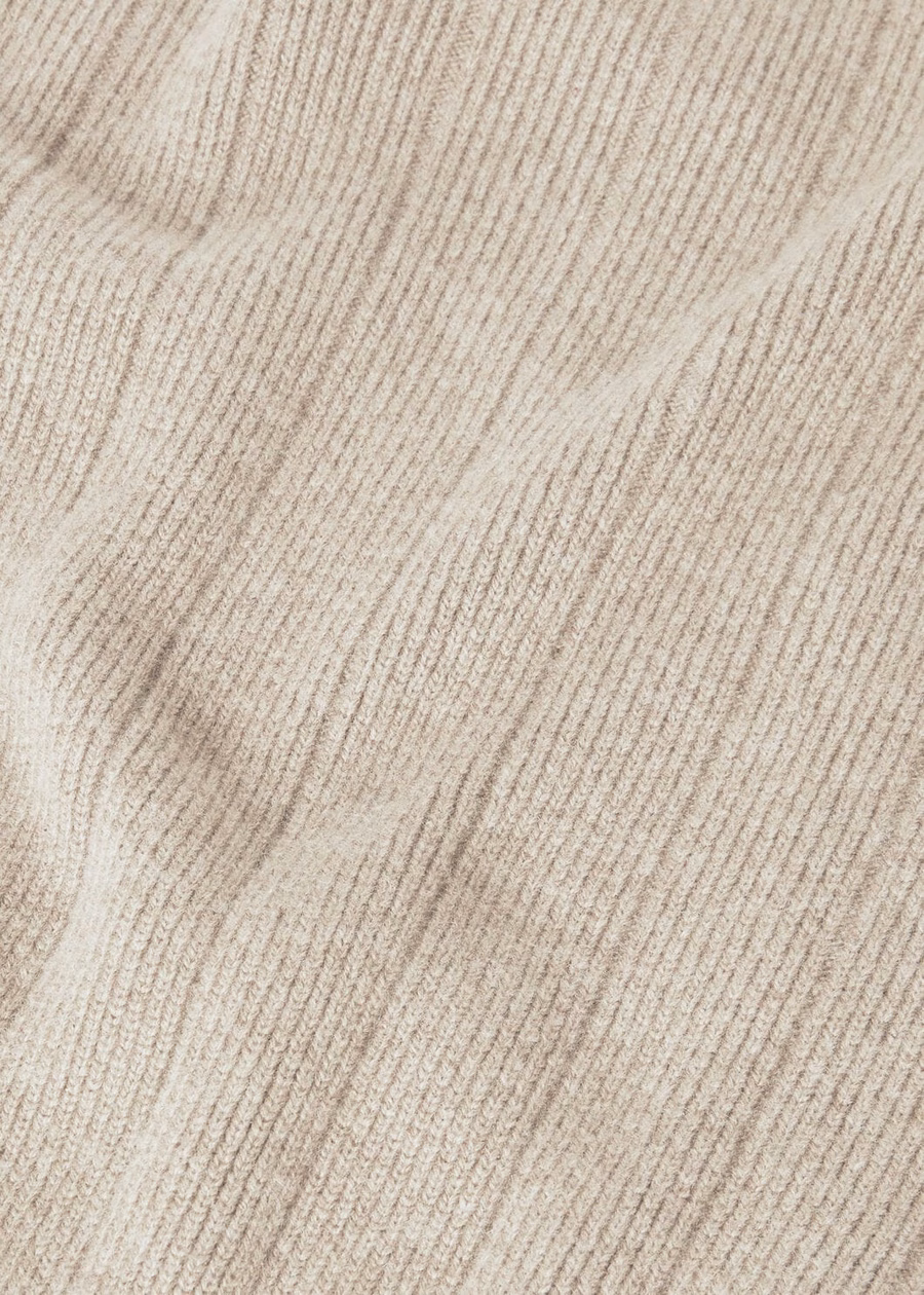 Cervatto V-hals Baby Cashmere Ivoor Kant Melange/Nootmuskaat Zie Melange