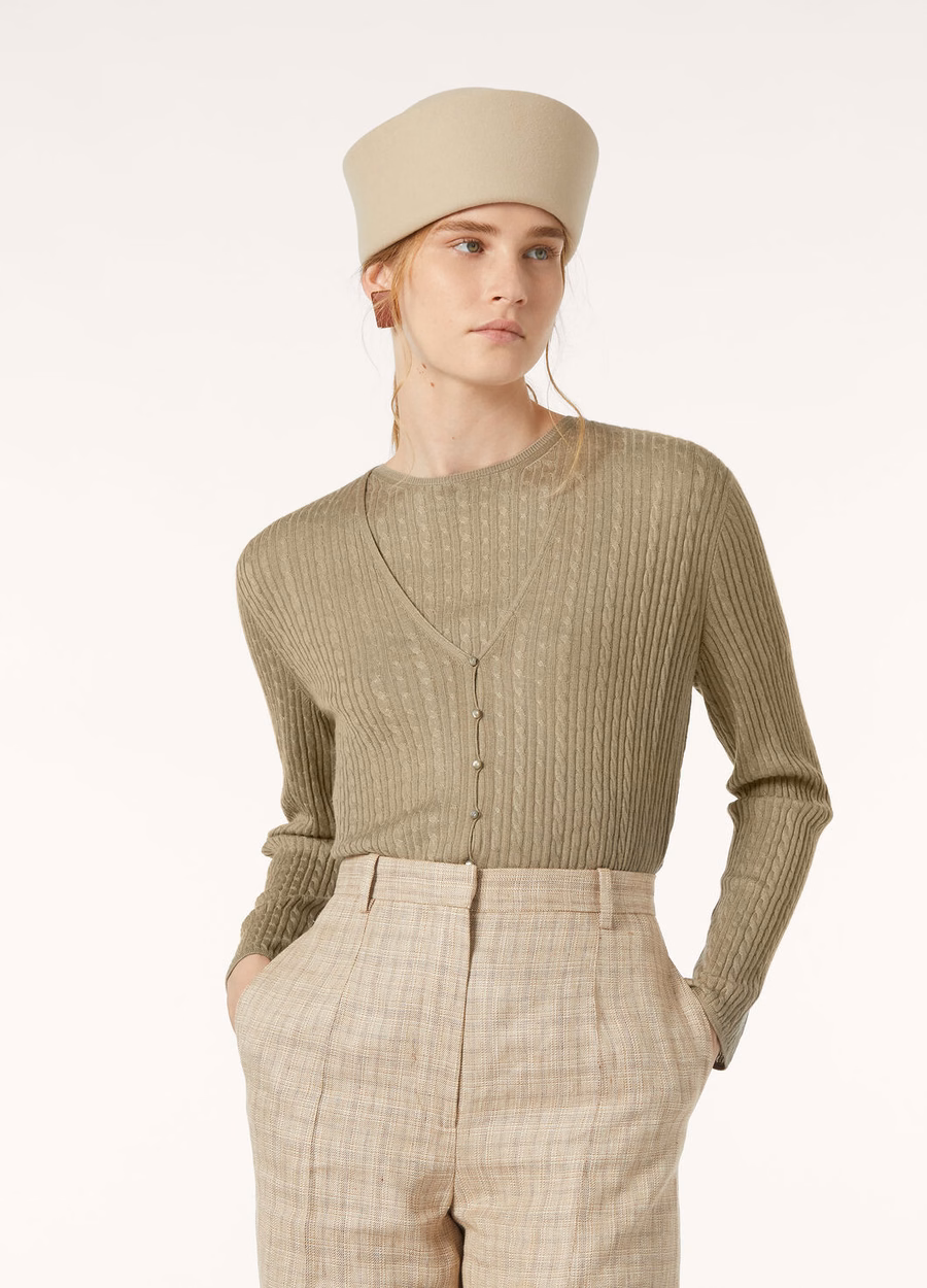 Rimella Cardigan Zijde Kasjmier Gedroogde Dragon