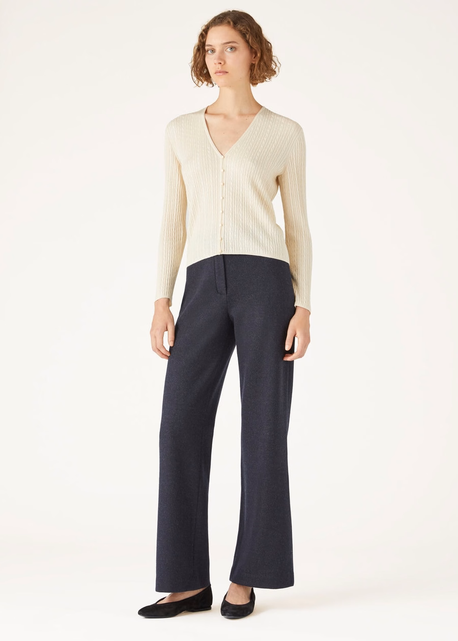 Rimella Cardigan Crème Kasjmier, Kasjmier