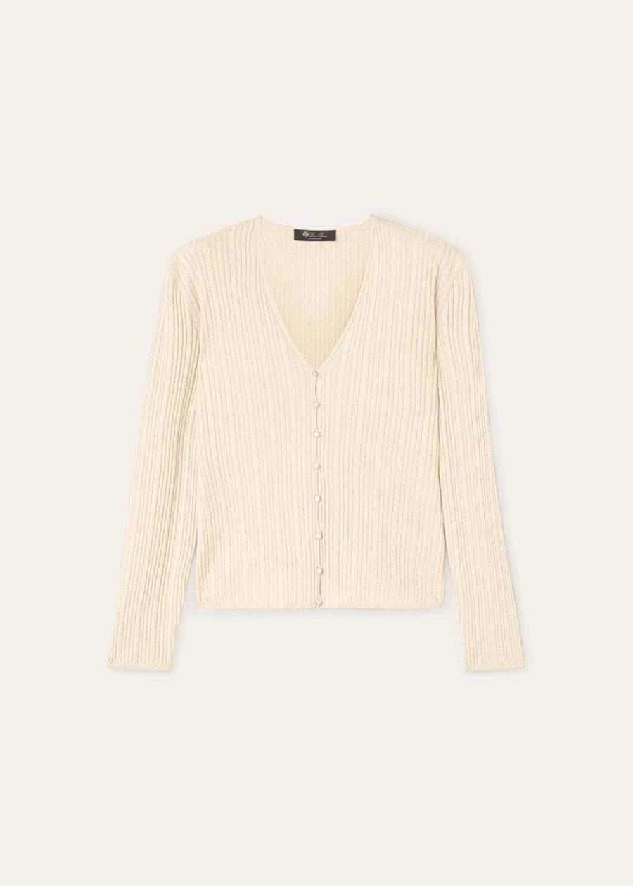 Rimella Cardigan Crème Kasjmier, Kasjmier