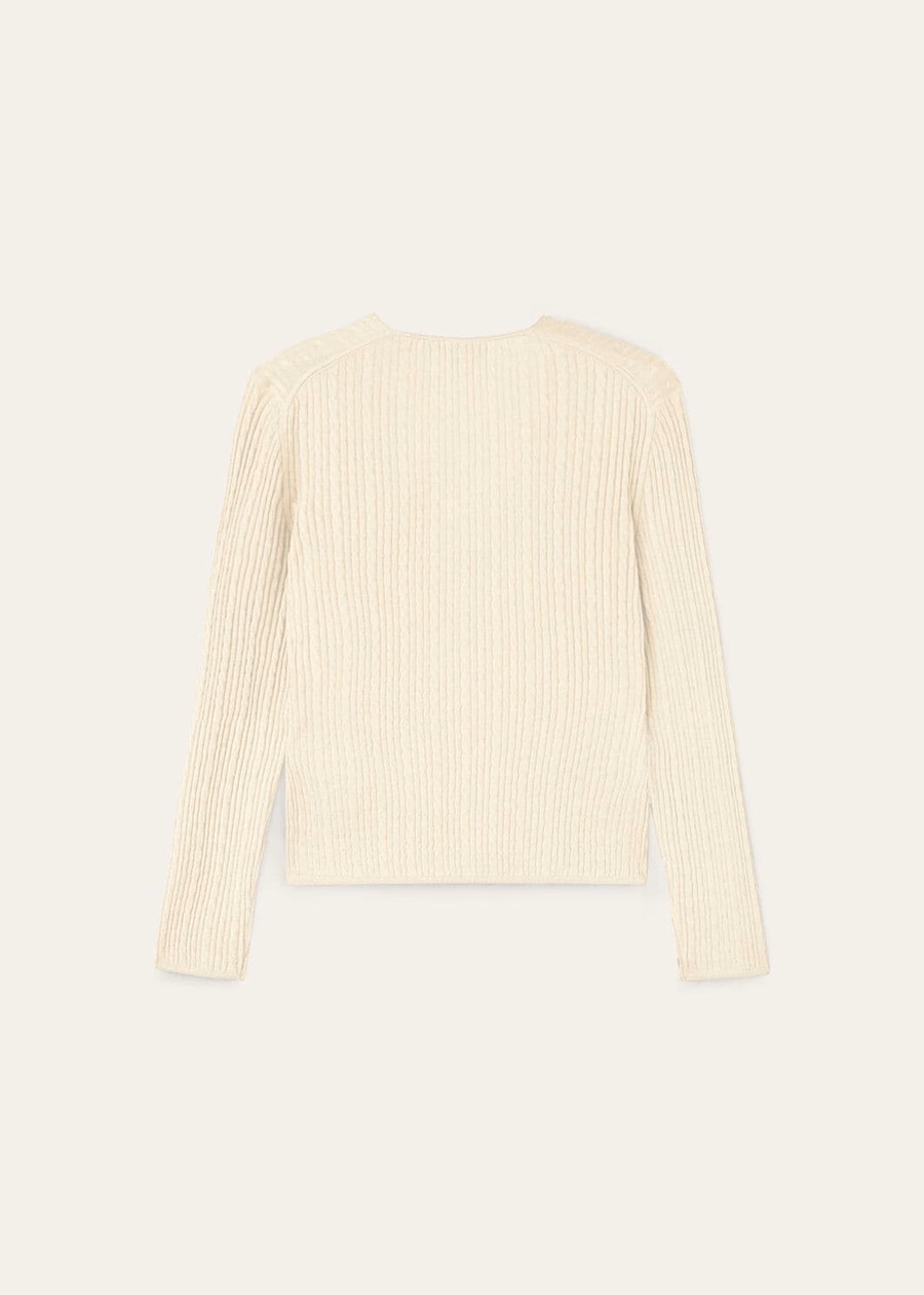 Rimella Cardigan Crème Kasjmier, Kasjmier