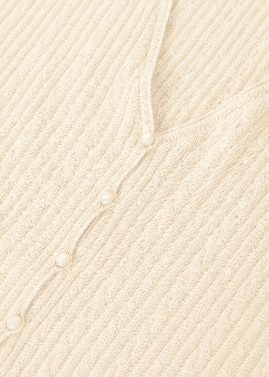Rimella Cardigan Crème Kasjmier, Kasjmier