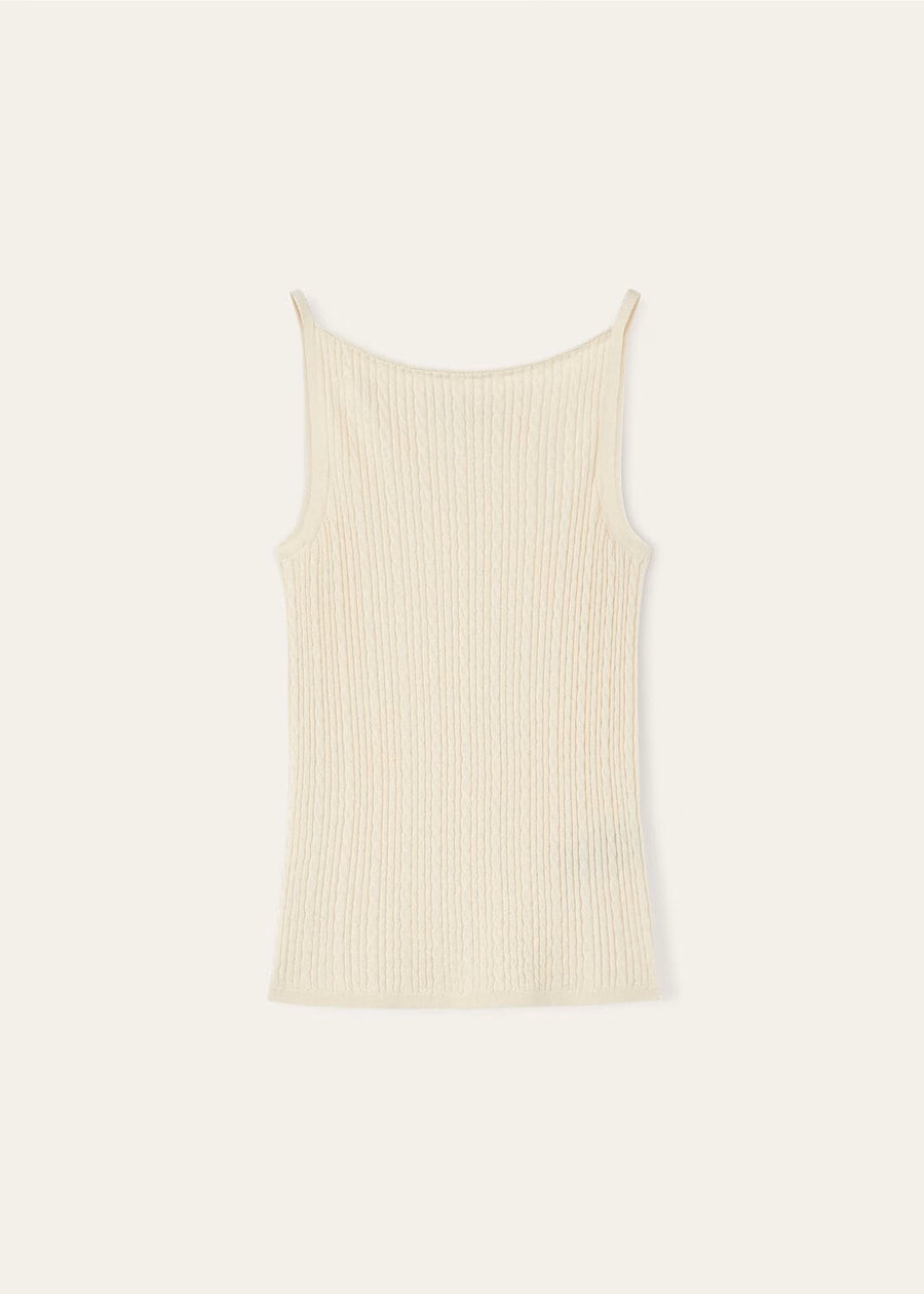Rimella Top Silk Cashmere Cashew Cream