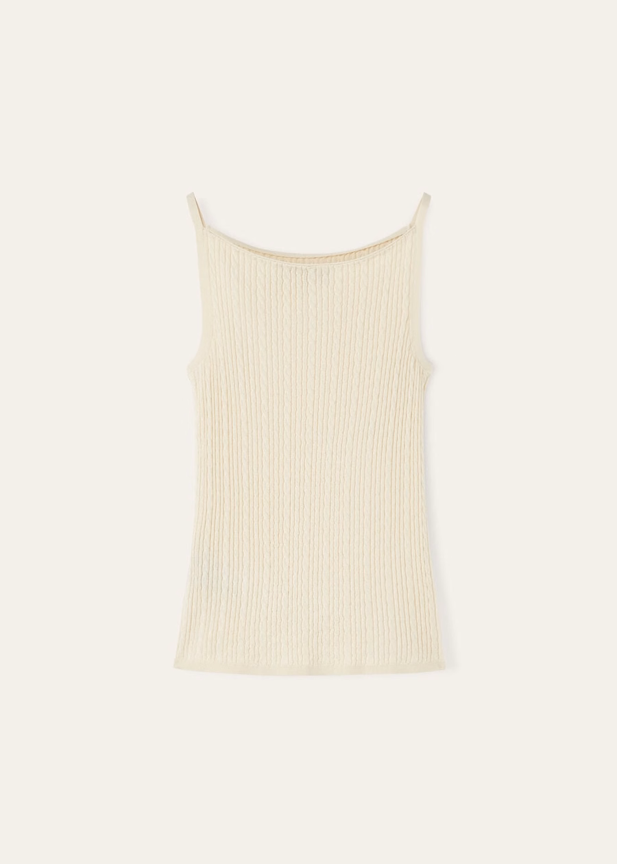 Rimella Top Silk Cashmere Cashew Cream