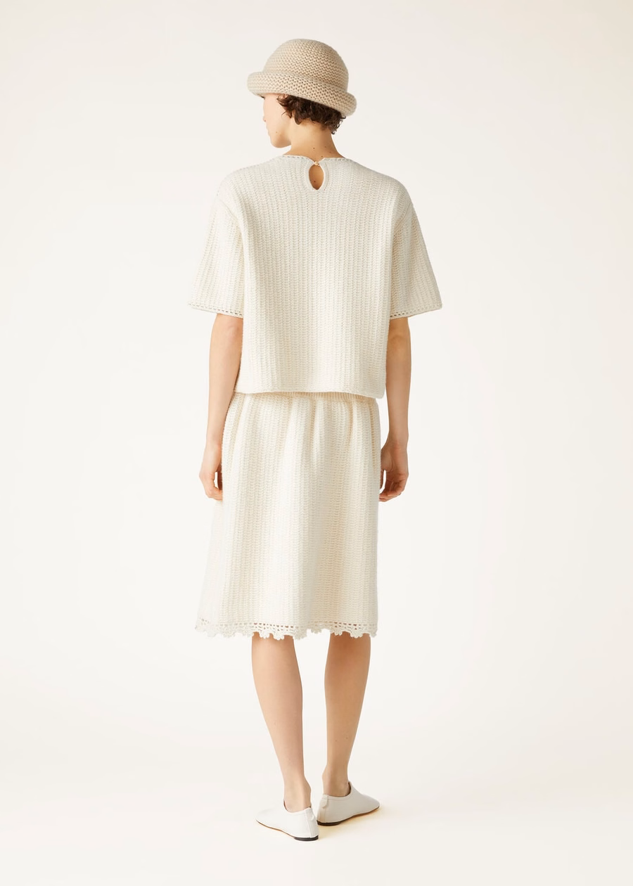 Fervento Crewneck Mohair Kasjmier Nougat
