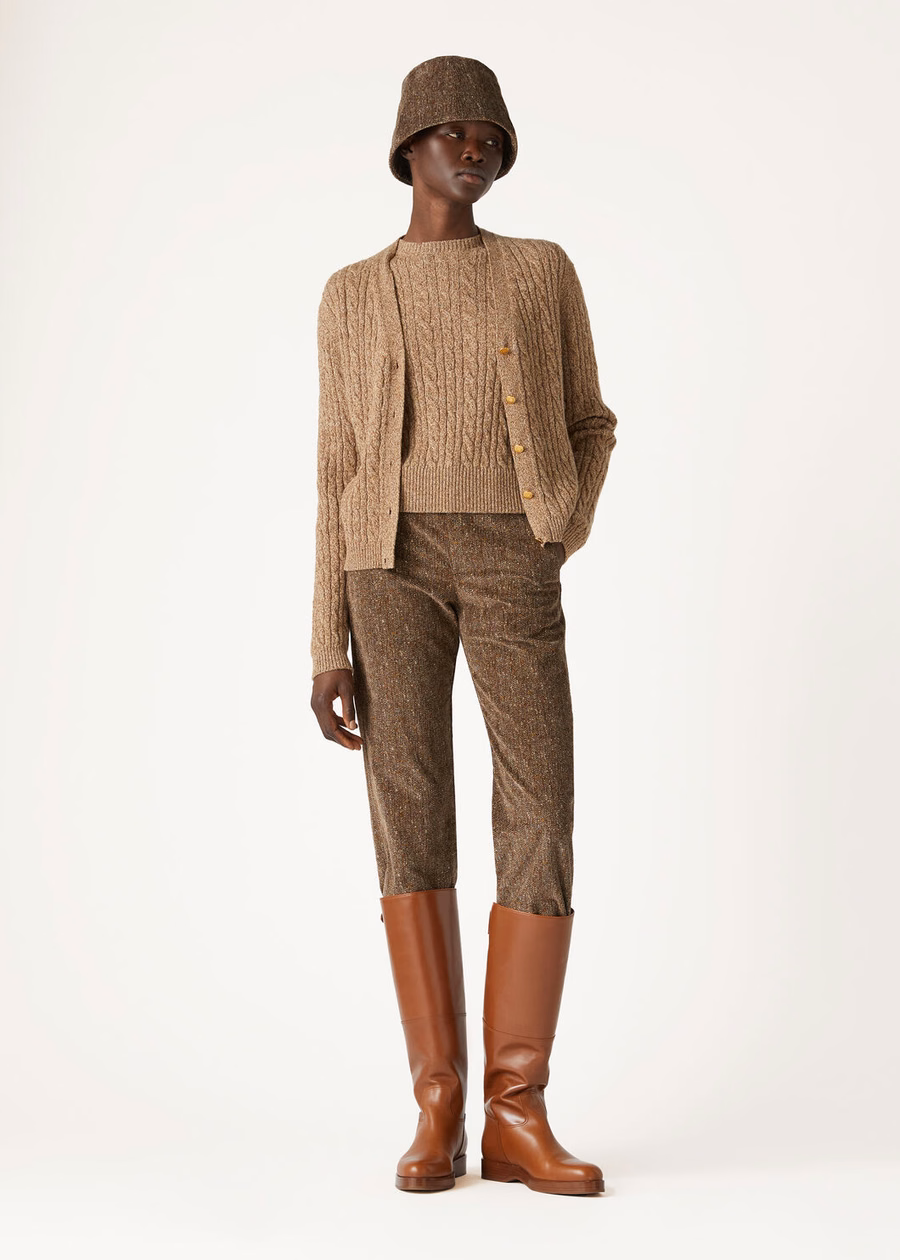 Treccia Crewneck Baby Cashmere Goudkleurig/Gingerbread Goud