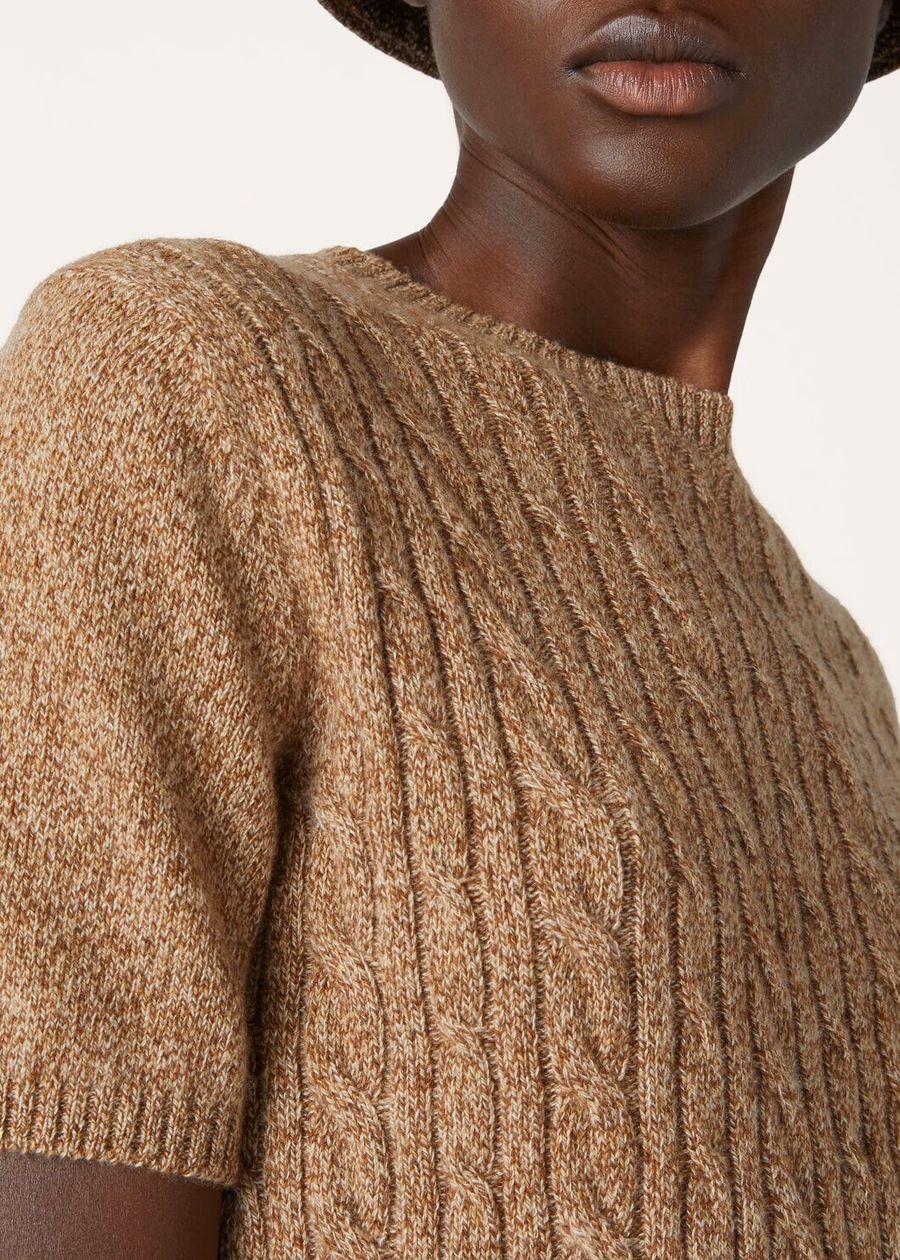 Treccia Crewneck Baby Cashmere Goudkleurig/Gingerbread Goud