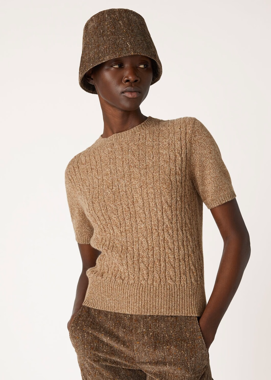 Treccia Crewneck Baby Cashmere Goudkleurig/Gingerbread Goud