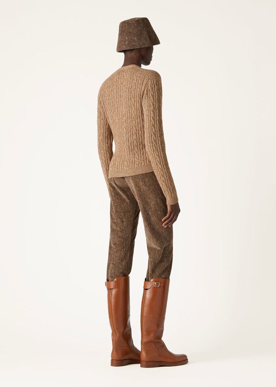 Cardigan Treccia Baby Cashmere Goudkleurig/Gingerbread Goud