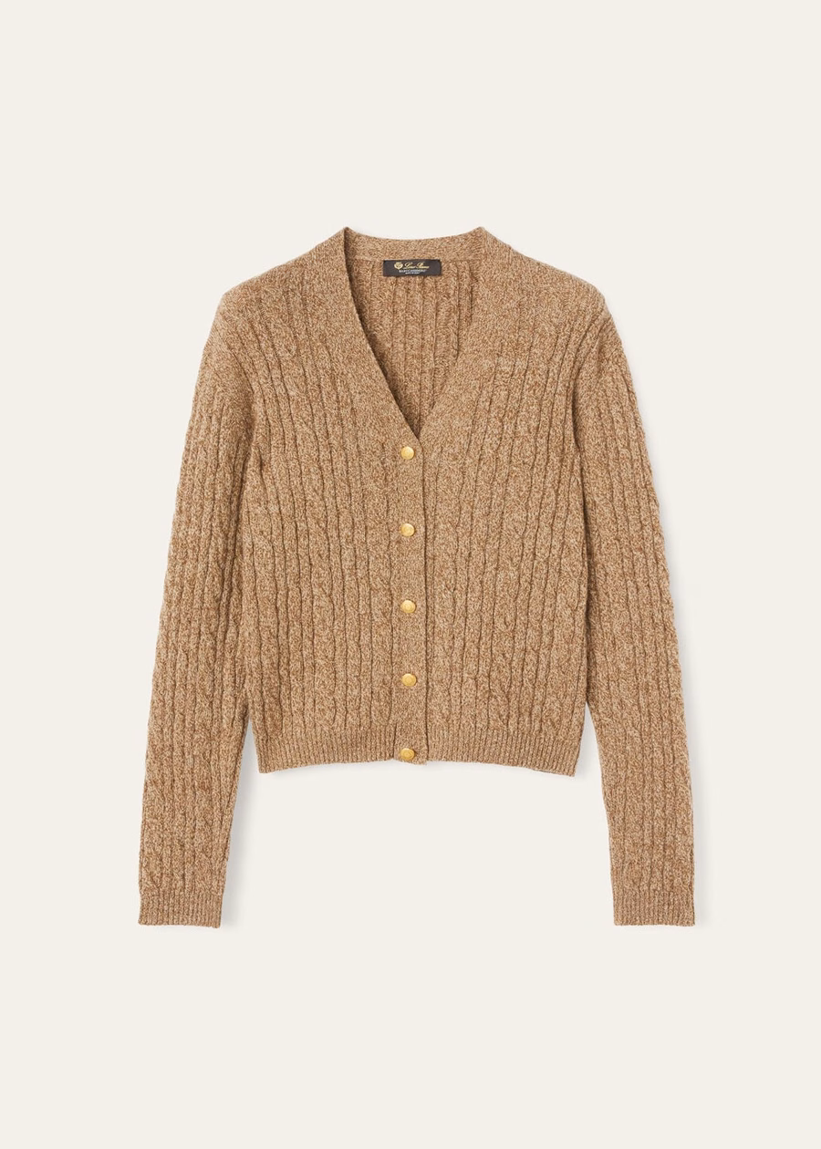 Cardigan Treccia Baby Cashmere Goudkleurig/Gingerbread Goud