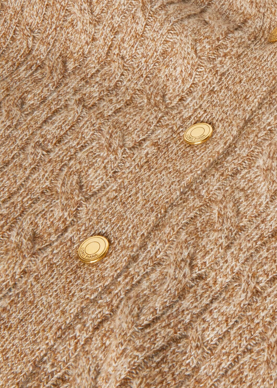 Cardigan Treccia Baby Cashmere Goudkleurig/Gingerbread Goud