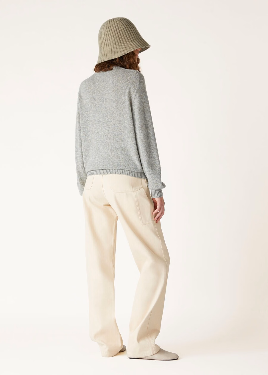 Cellio Crewneck Baby Cashmere White Snow/Stardust Blue Melange