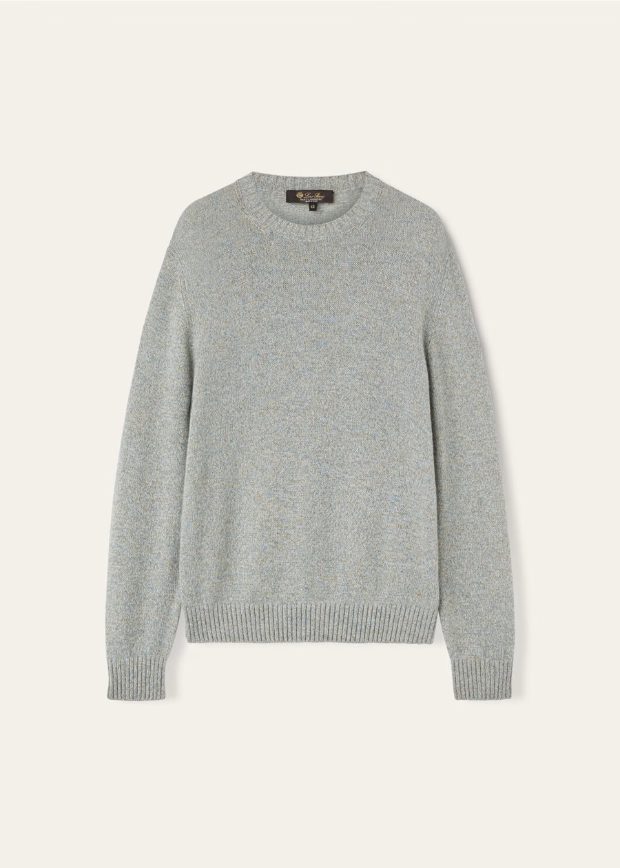 Cellio Crewneck Baby Cashmere White Snow/Stardust Blue Melange