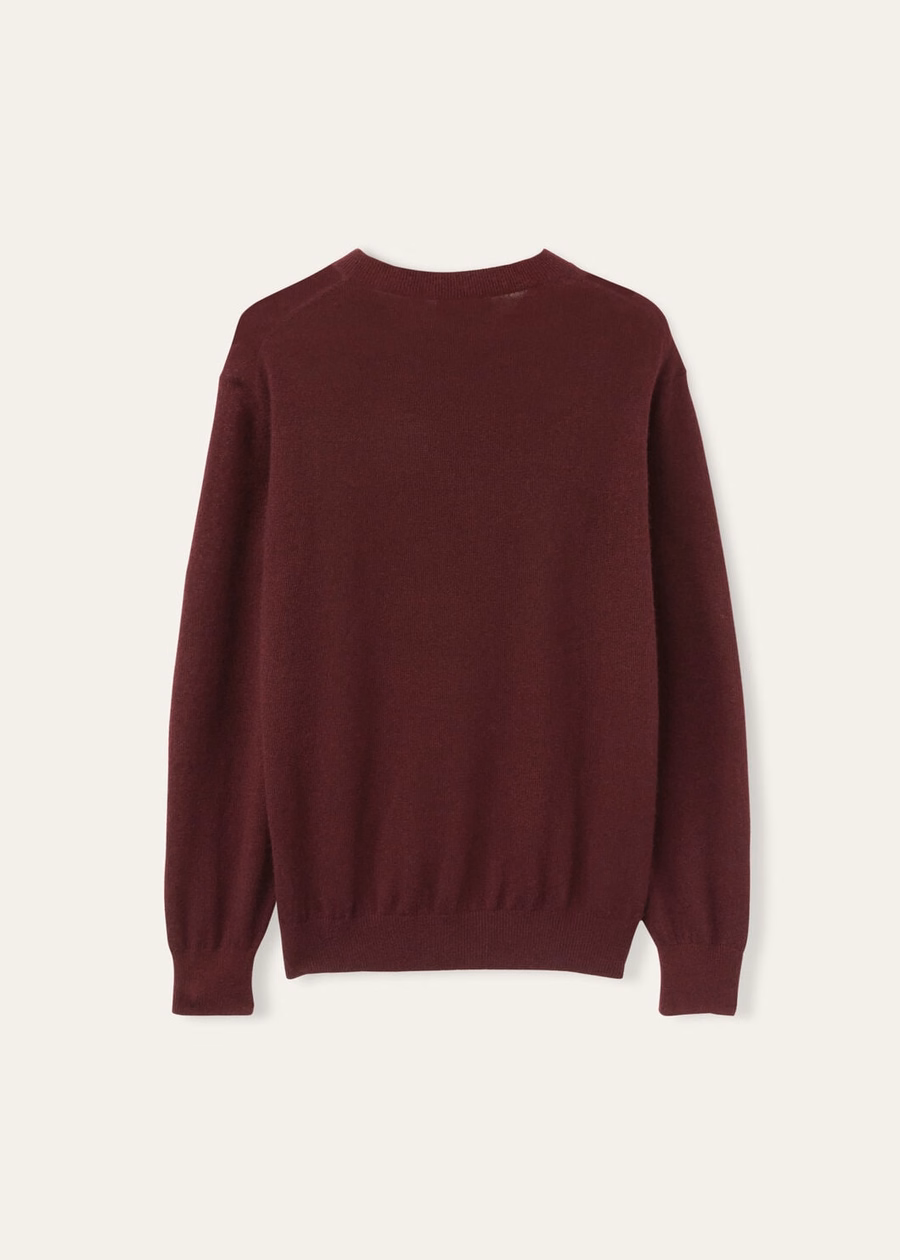Camino Crewneck Zijde Kasjmier Granaat Elegantie