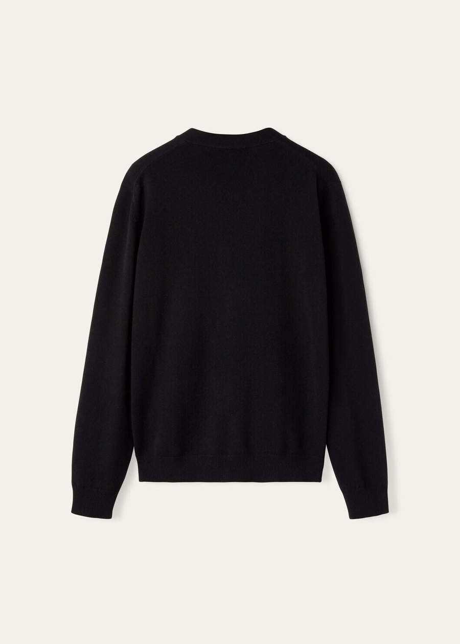 Klassiek babyvestje van kasjmier, zwart