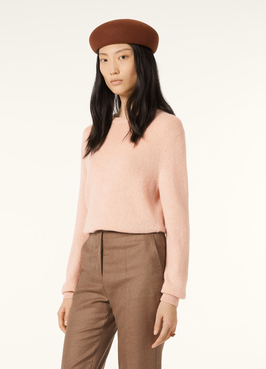 Fobello Crewneck Baby Cashmere Smoke Bush Melange