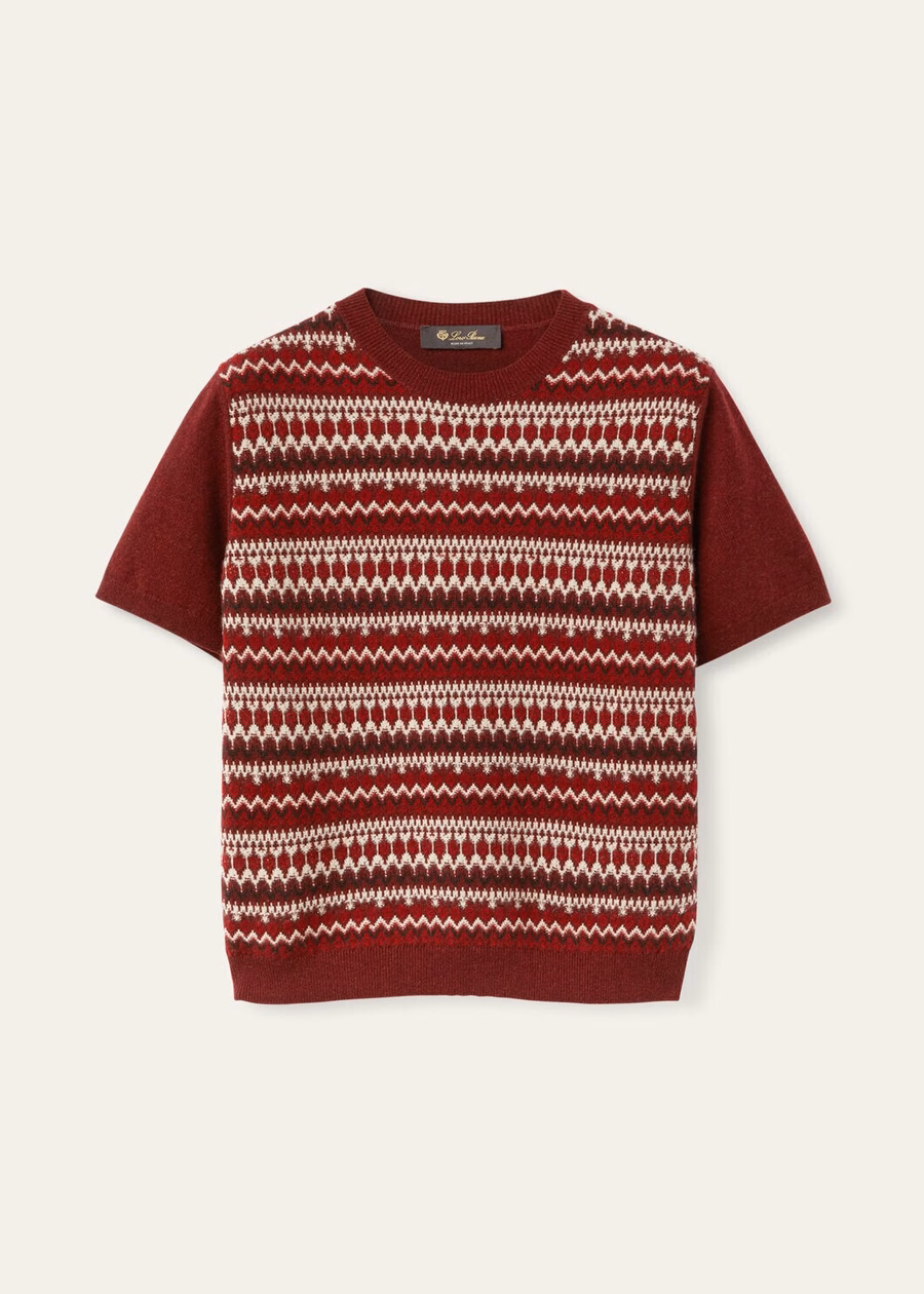 Alpe Pile Crewneck Kasjmier Weathering Steel/Candy Apple Red