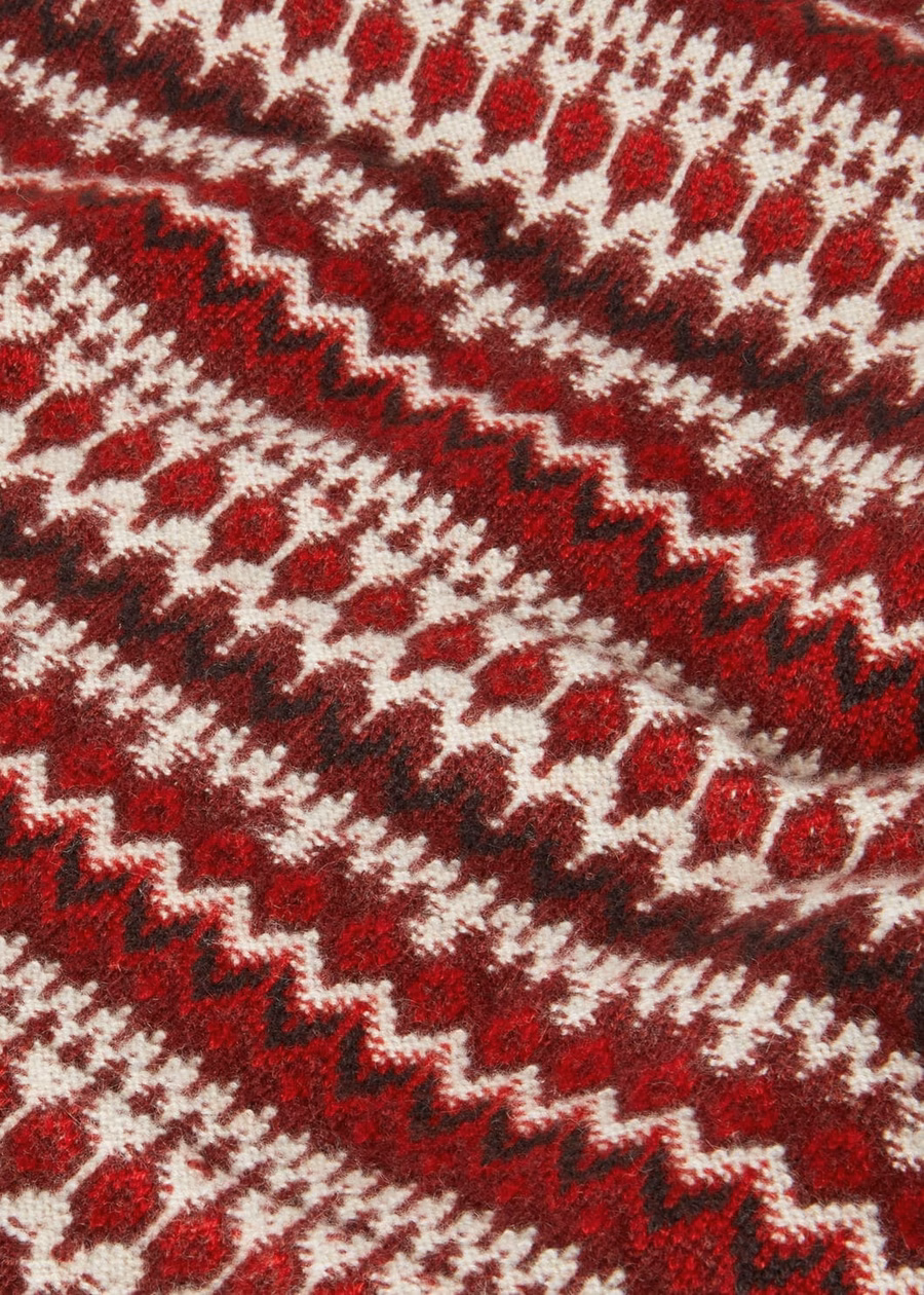 Alpe Pile Crewneck Kasjmier Weathering Steel/Candy Apple Red