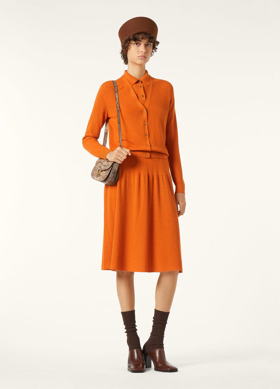 Koninklijk Licht Oranje Papaver Cardigan