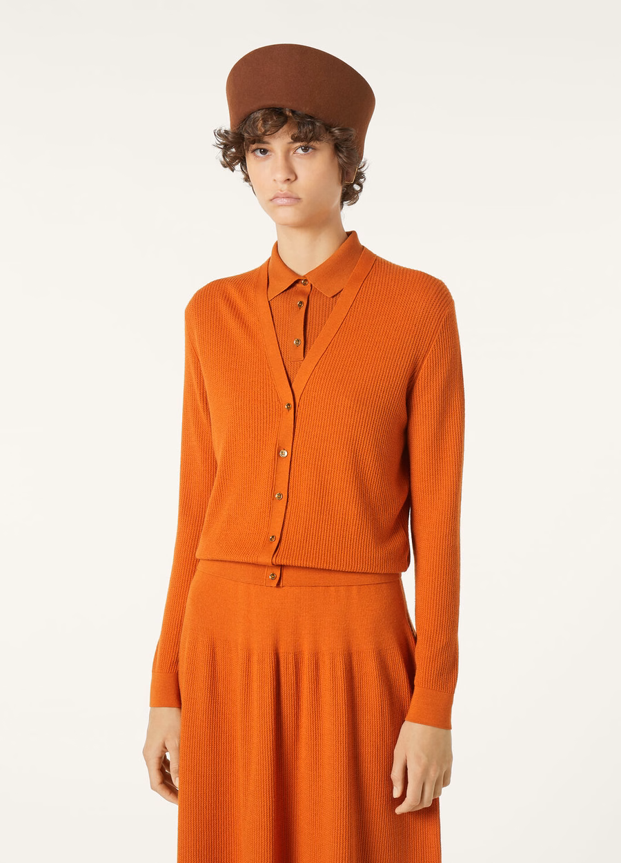 Koninklijk Licht Oranje Papaver Cardigan