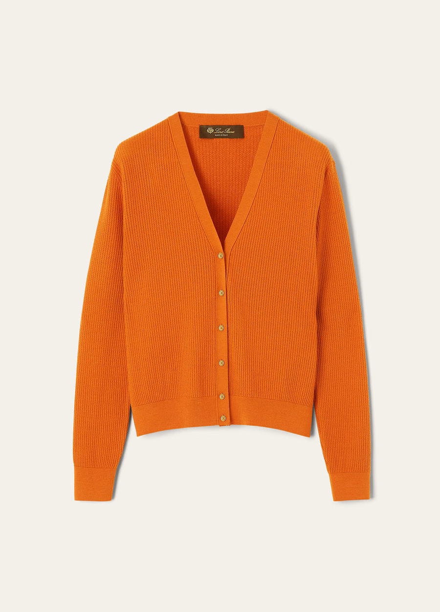 Koninklijk Licht Oranje Papaver Cardigan