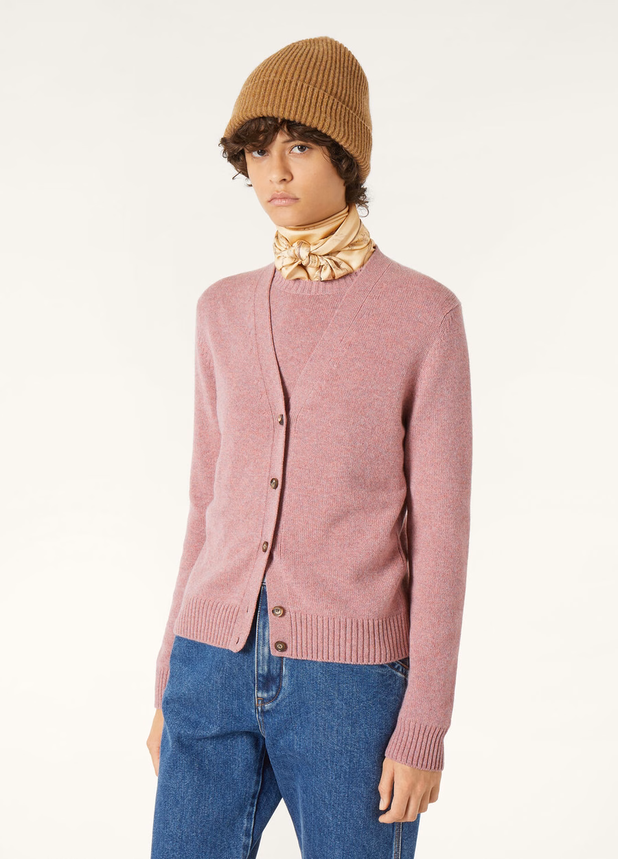 Parksville Cardigan Baby Cashmere Paarse Chips Melange