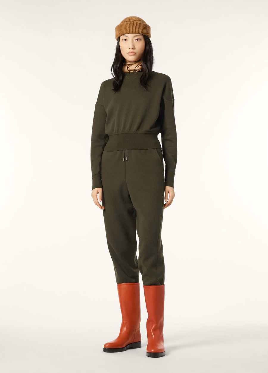 Viera Katoen Zijde Kasjmier Sweatshirt Pine Grove