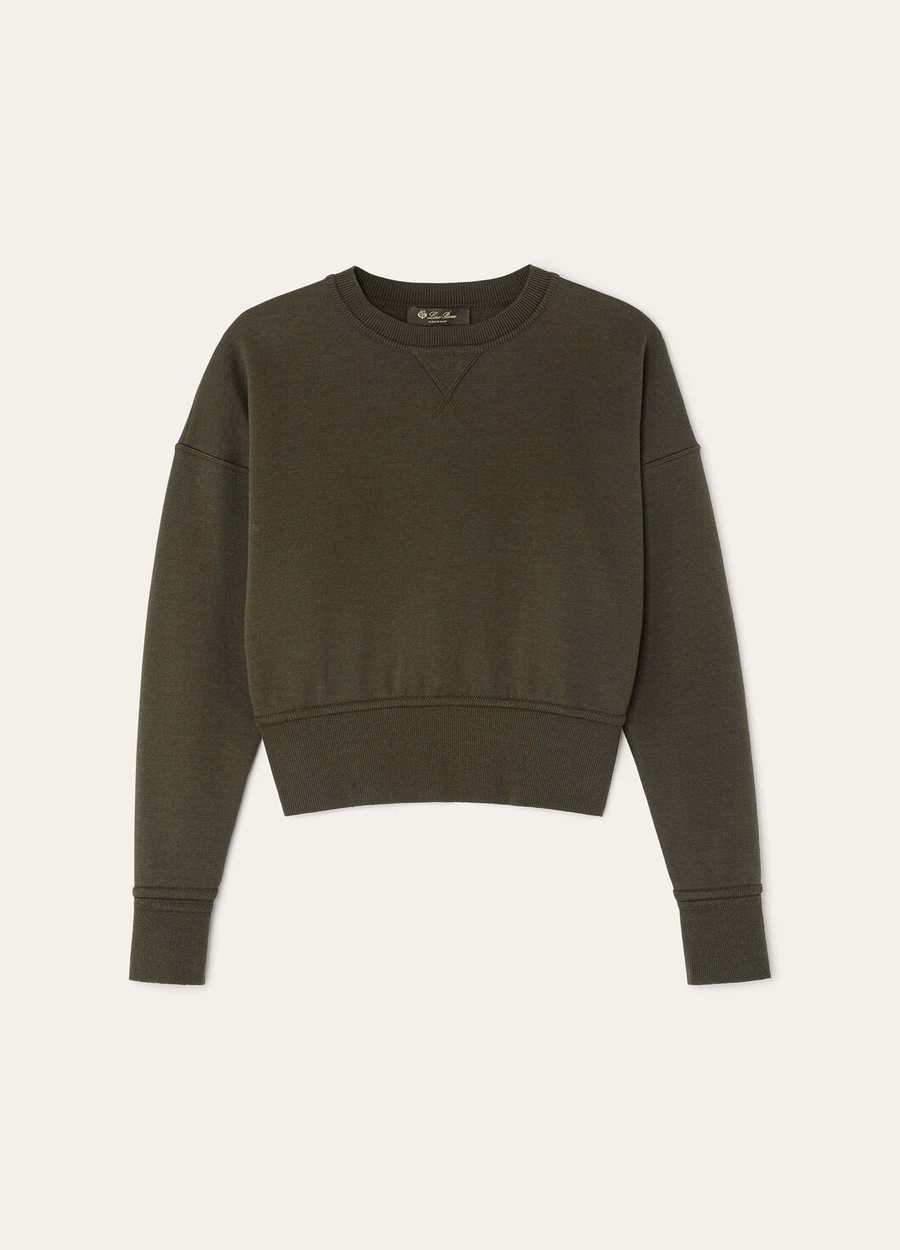 Viera Katoen Zijde Kasjmier Sweatshirt Pine Grove