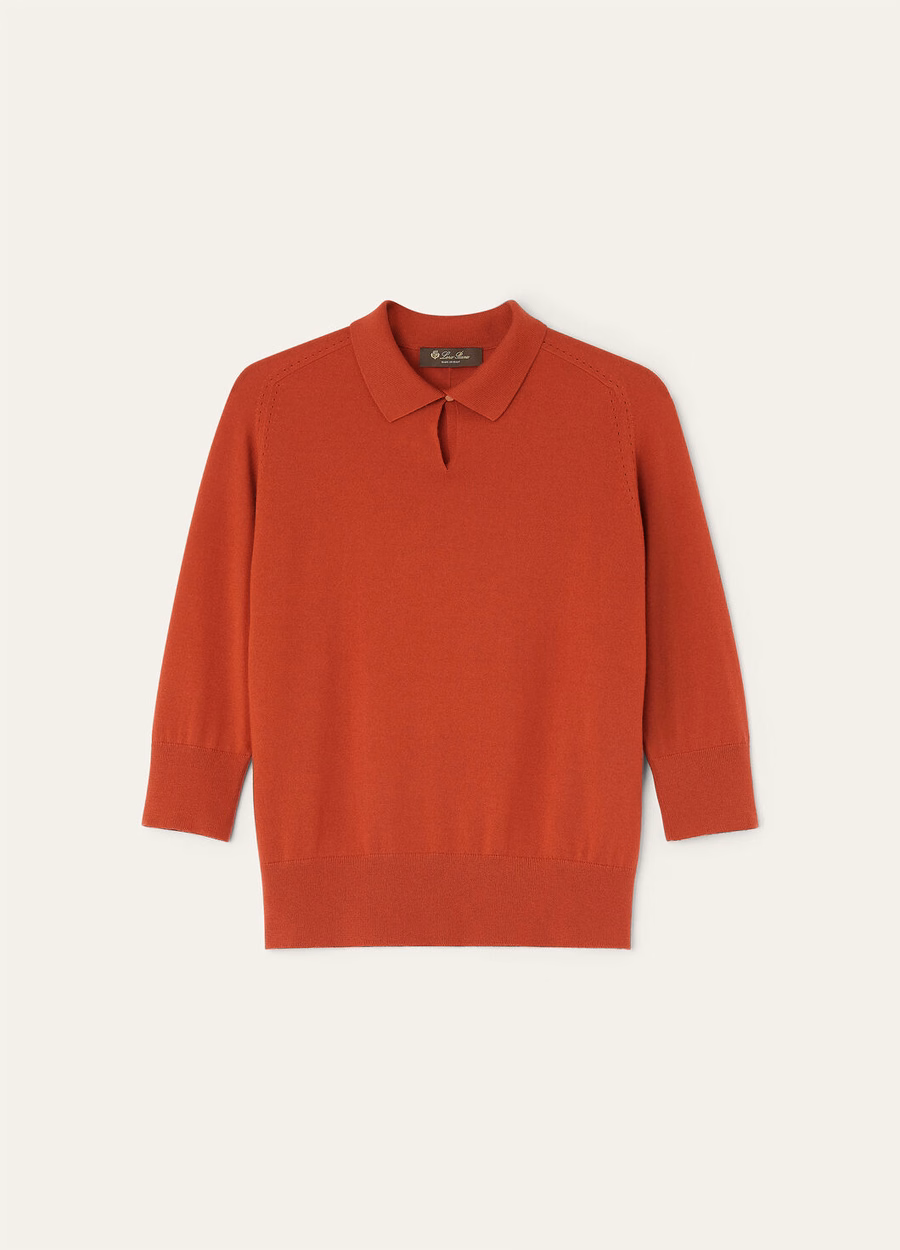 Neo Piuma Cashmere Red Geranium poloshirt