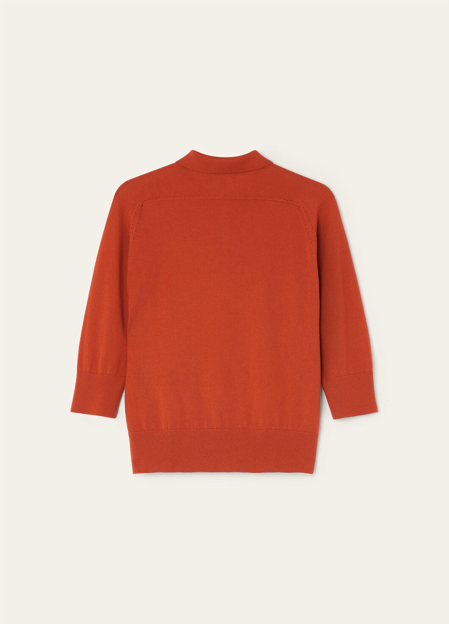 Neo Piuma Cashmere Red Geranium poloshirt