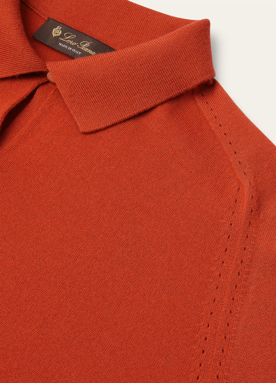 Neo Piuma Cashmere Red Geranium poloshirt