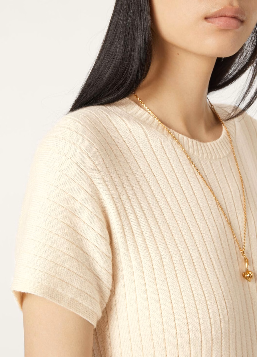 Crewneck Baby Cashmere White Snow