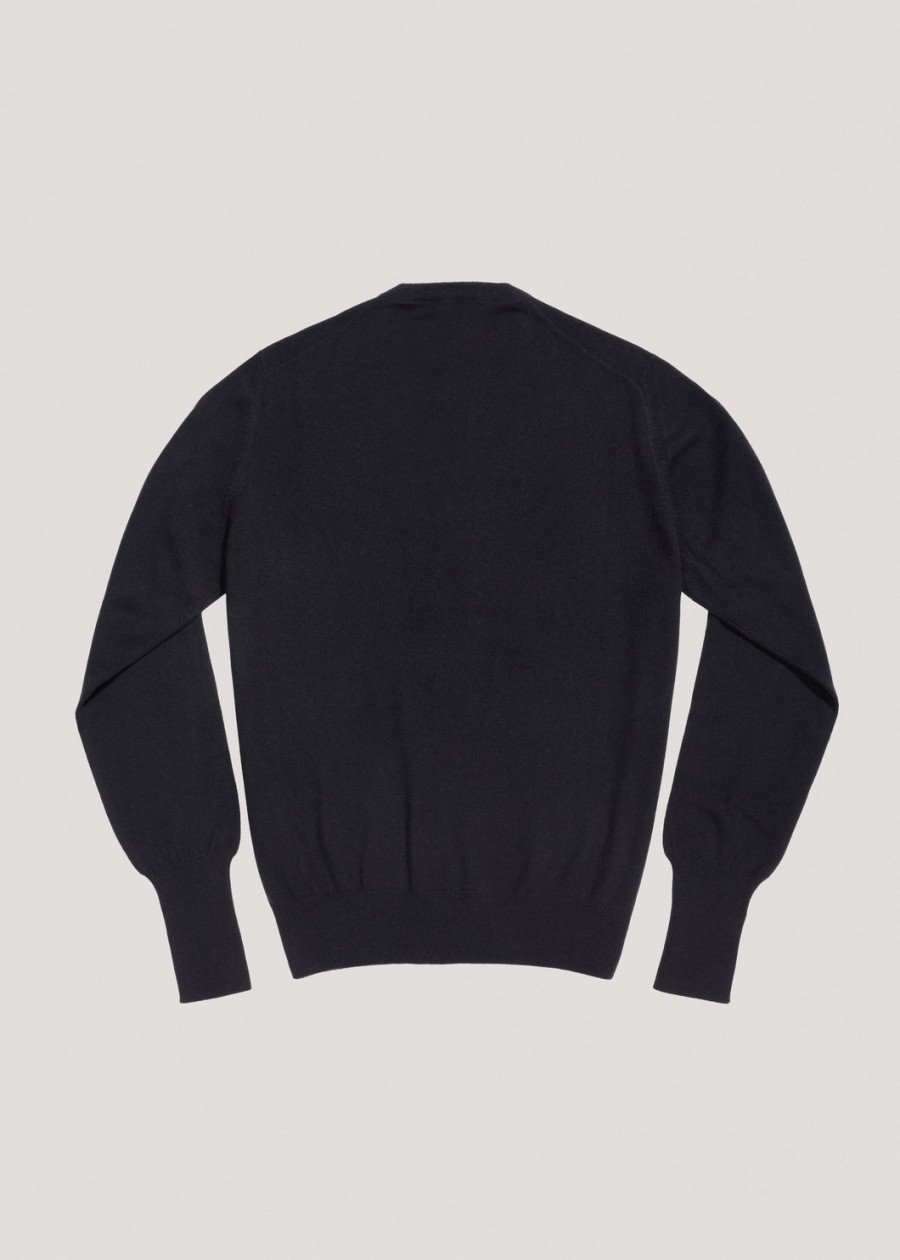 klassieke zwarte vicuña met v-hals
