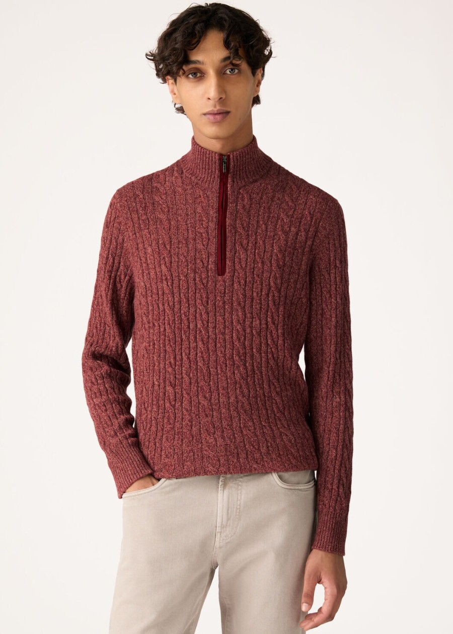 treccia baby cashmere prestige oranjeweathering steel trui