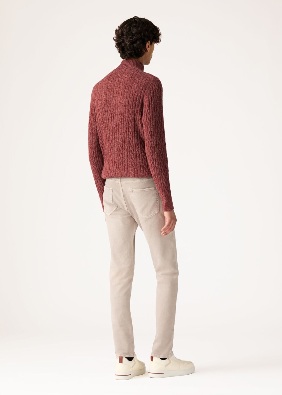 treccia baby cashmere prestige oranjeweathering steel trui
