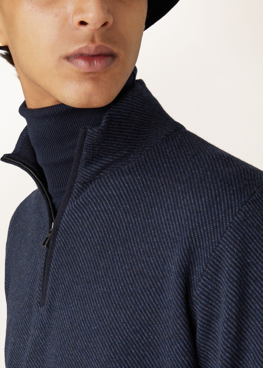 roadster mezzocollo kasjmier trui marineblauwnachtblauw reserve