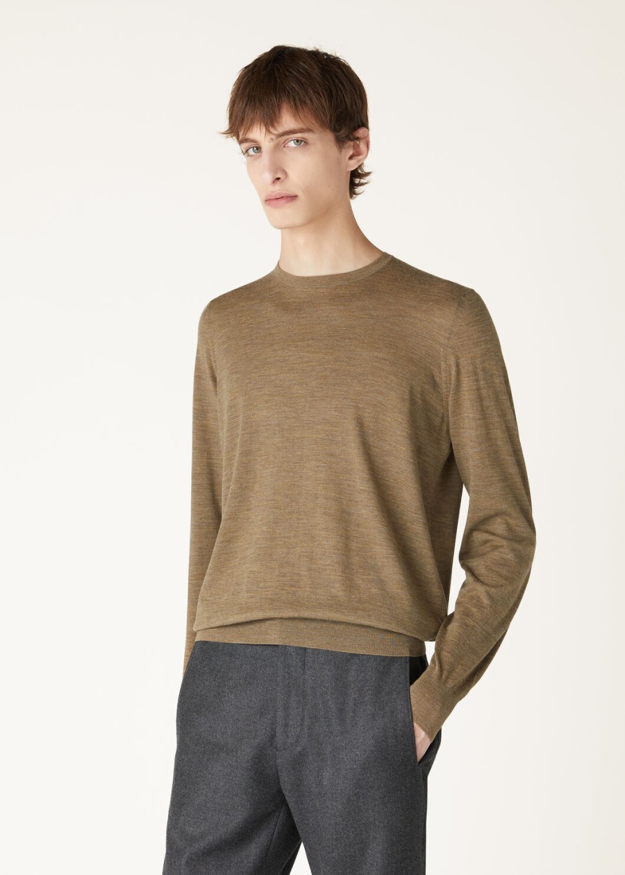 wish wollen tundra melange t-shirt met ronde hals