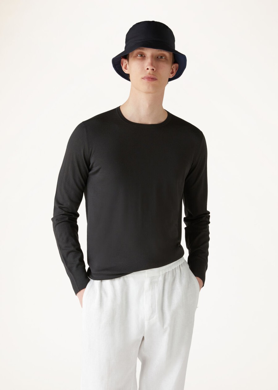 wish wool onyx crewneck t-shirt