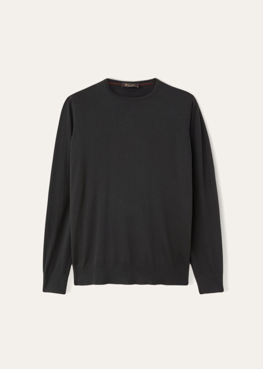 wish wool onyx crewneck t-shirt