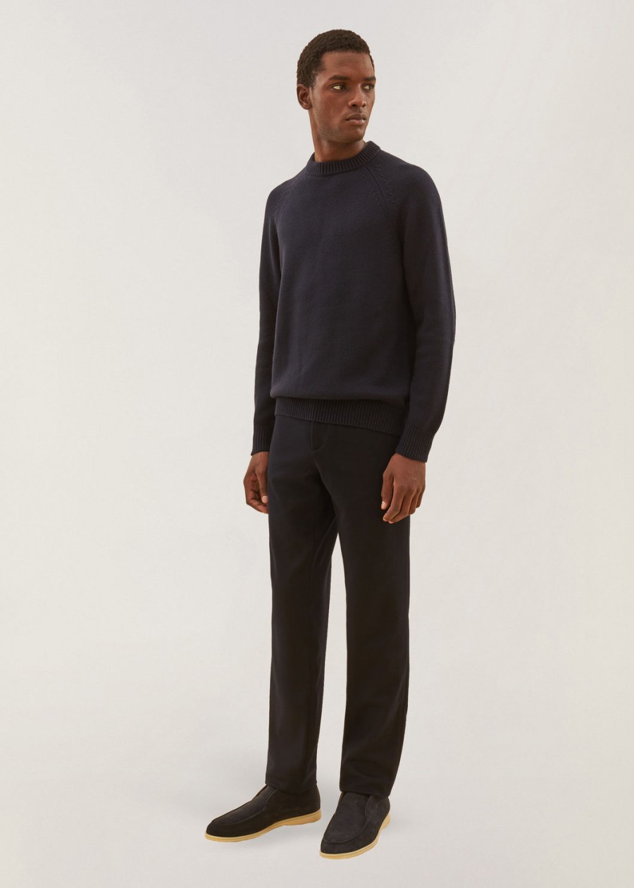 powell crew neck vicuña marineblauw