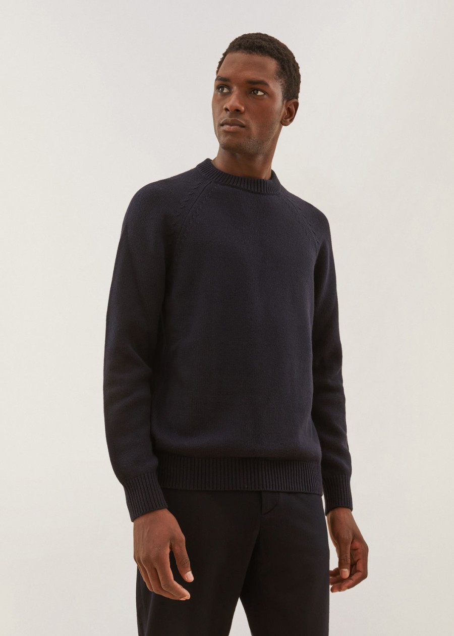 powell crew neck vicuña marineblauw