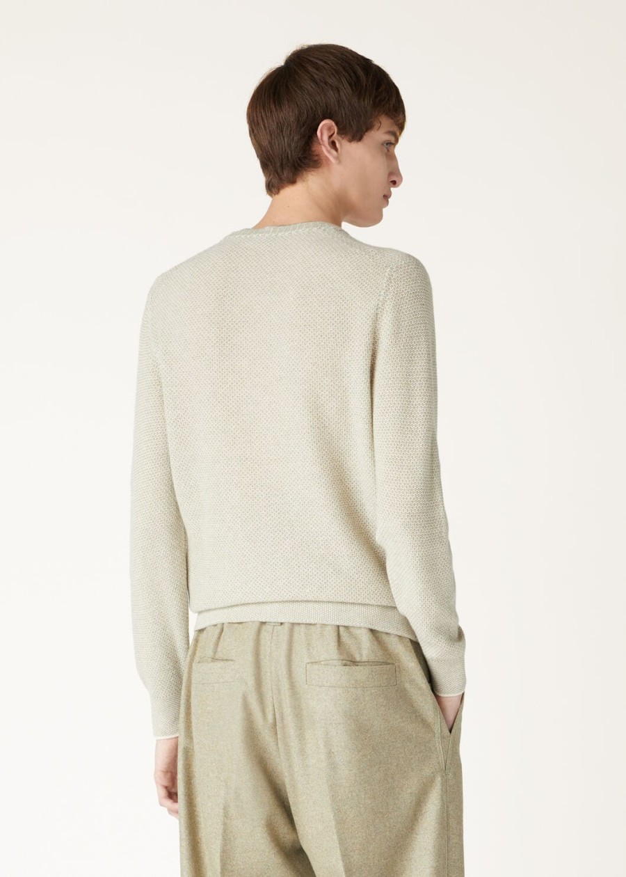 city pull crewneck baby cashmere white snowcoriander seeds melange