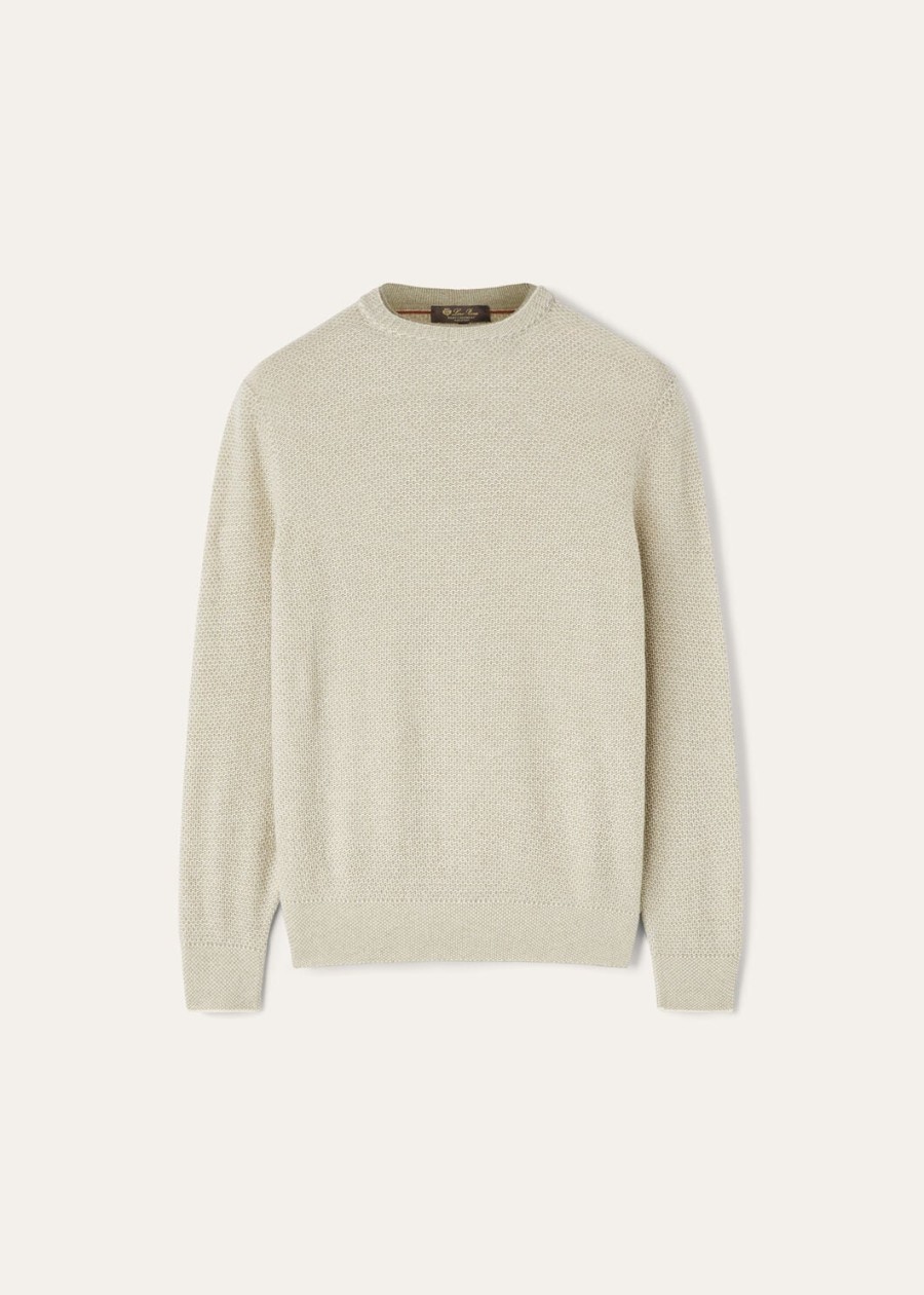 city pull crewneck baby cashmere white snowcoriander seeds melange