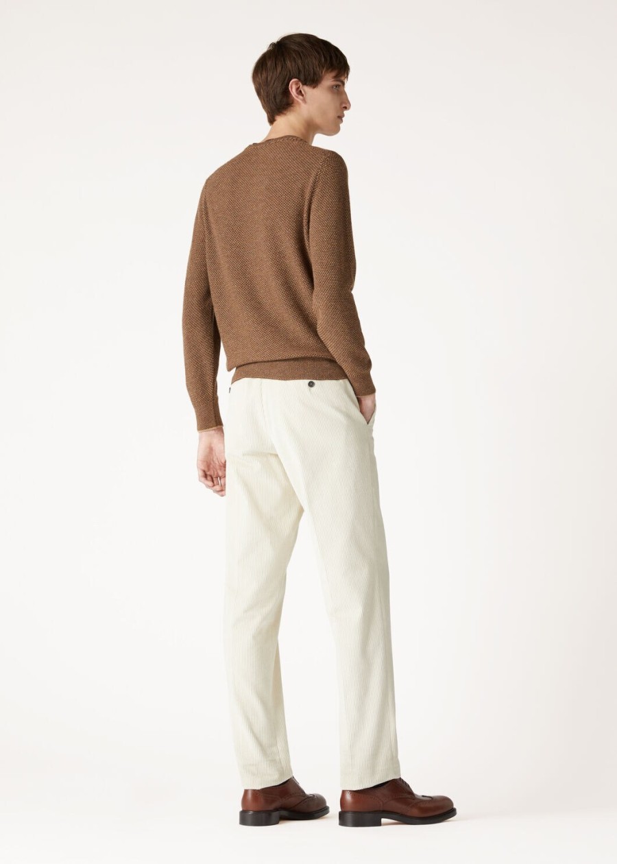 city pull crewneck baby cashmere golden wheatcocoa truffle