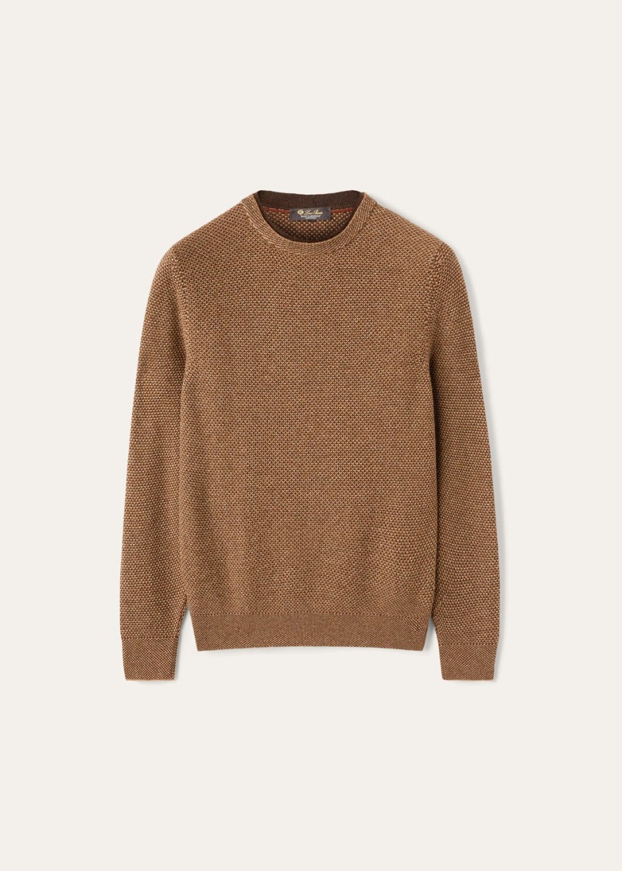 city pull crewneck baby cashmere golden wheatcocoa truffle