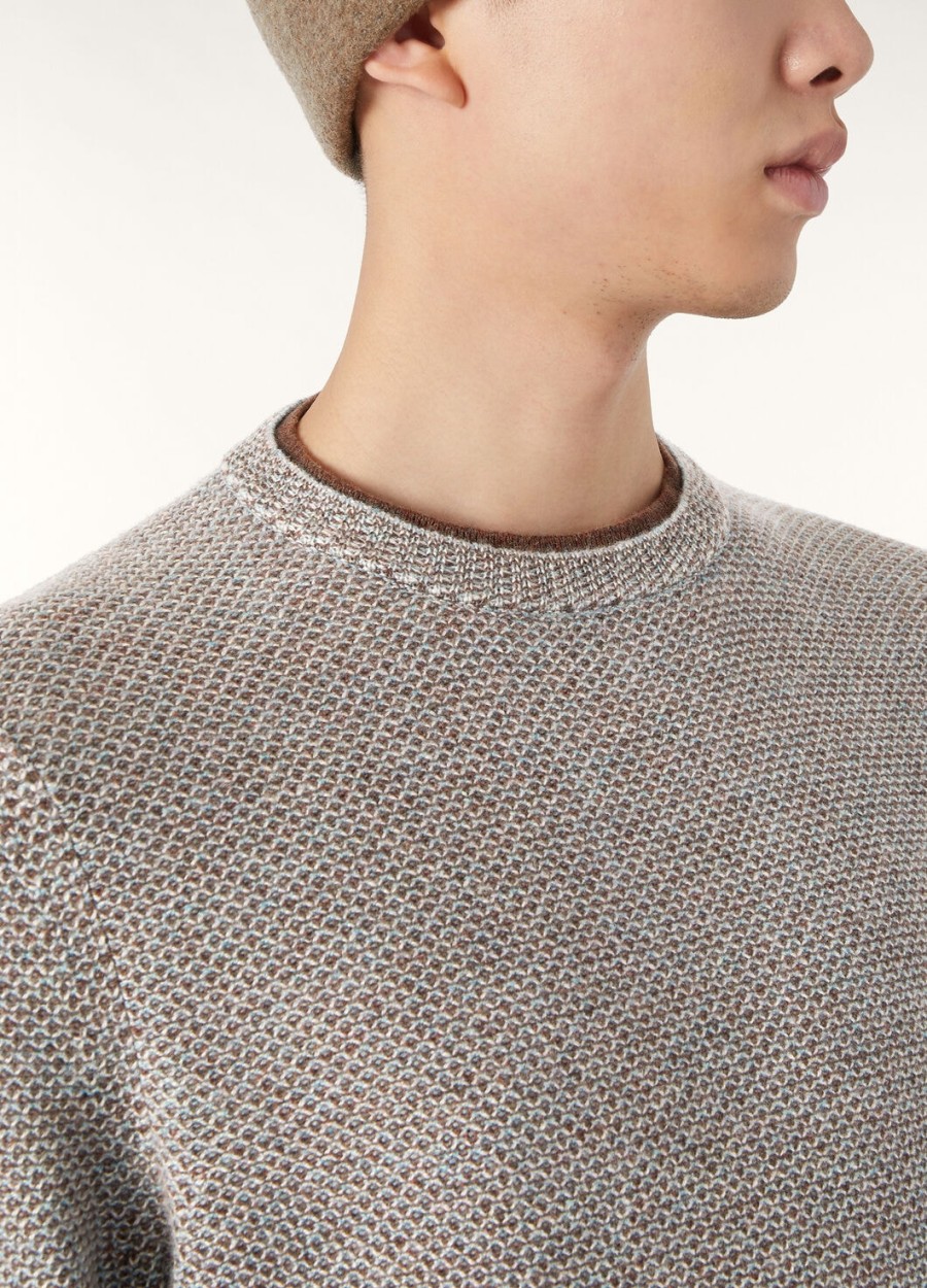 city pull crewneck baby cashmere waves on the cliff